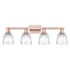 Innovations Lighting Brookfield 4 Light 33" Wide Vanity Light Antique Copper / Clear