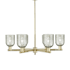 Innovations Lighting Caledonia 6 Light 35" Wide Chandelier Antique Brass / Mica