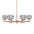 Innovations Lighting Athens Deco Swirl 6 Light 24" Wide Chandelier Antique Copper / Light Smoke Deco Swirl