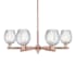 Innovations Lighting Salina 6 Light 36" Wide Chandelier Antique Copper / Clear Spiral Fluted