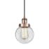 Innovations Lighting Beacon 6" Wide Mini Pendant Antique Copper / Clear