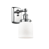 Innovations Lighting Small Bell 5" Wide Bathroom Sconce Polished Chrome / Matte White