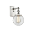 Innovations Lighting Beacon 11" Tall Wall Sconce White and Polished Chrome / Clear