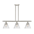 Innovations Lighting Large Cone 3 Light 36" Multi Light Large Pendant Brushed Satin Nickel / Clear