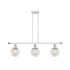 Innovations Lighting Beacon 3 Light 36" Wide Linear Pendant White and Polished Chrome / Clear