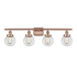 Innovations Lighting Beacon 4 Light 36" Wide Vanity Light Antique Copper / Clear