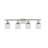 Innovations Lighting Bell 4 Light 36" Wide Commercial Vanity Light Brushed Satin Nickel / Clear