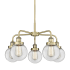 Innovations Lighting Beacon 5 Light 24" Wide Chandelier Antique Brass / Clear