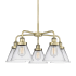 Innovations Lighting Cone 5 Light 26" Wide Chandelier Antique Brass / Clear