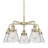 Innovations Lighting Cone 5 Light 25" Wide Chandelier Antique Brass / Clear