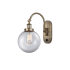 Innovations Lighting Beacon 15" Tall Wall Sconce / Converts to Semi-Flush Ceiling Fixture Antique Brass / Clear