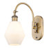 Innovations Lighting Cindyrella 14" Tall Wall Sconce Brushed Brass / Cased Matte White
