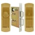 INOX FH29 Series Privacy Pocket Door Lock with TT09 Thumb-Turn Release Aged Brass