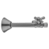 Jaclo Quarter Turn Straight Pattern 1/2" Copper Sweat Fit x 3/8" O.D. Supply Valve with Standard Cross Handle Oil-Rubbed Bronze