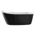 Jacuzzi Arietta 59" Soaking Bathtub for Freestanding Installation with Reversible Drain Black / White