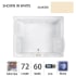 Jacuzzi 72" x 60" Fuzion Drop In Luxury Salon Spa Bathtub with 15 Jets, LCD Controls, Illumatherapy, Heater, Center Drain and Right Pump - Integrated Drain Assembly Included Almond