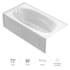 Jacuzzi 72" x 36" Amiga® Three Wall Alcove Soaking Bathtub with Left Drain White