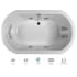 Jacuzzi Anza 66" Salon Spa Bathtub for Drop In Installation with Center Drain and Chromatherapy / RapidHeat Technologies - Luxury Controls White