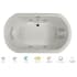 Jacuzzi Anza 72" Salon Spa Bathtub for Drop In Installation with Center Drain and Chromatherapy / Whisper Technology™ - Luxury LCD Controls Oyster