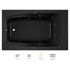 Jacuzzi 60" x 36" Cetra® Drop In Comfort Whirlpool Bathtub with 8 Jets, Basic Controls, Left Drain and Right Pump Black