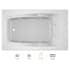 Jacuzzi 60" x 36" Cetra® Drop In Comfort Whirlpool Bathtub with 8 Jets, Basic Controls, Left Drain and Right Pump White