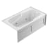 Jacuzzi Cetra 60" Three Wall Alcove Acrylic Whirlpool Tub with Right Drain and Overflow White