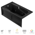 Jacuzzi 60" x 32" Cetra® Three Wall Alcove Comfort Whirlpool Bathtub with 8 Jets, Basic Controls, Heater, Chromatherapy, Left Drain and Right Pump Black