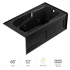 Jacuzzi 60" x 32" Cetra® Three Wall Alcove Comfort Whirlpool Bathtub with 8 Jets, Basic Controls, Right Drain and Left Pump Black
