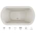 Jacuzzi 66" x 42" Duetta® Drop In Soaking Bathtub with Basic Controls, Chromatherapy and Center Drain Oyster