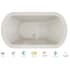 Jacuzzi Duetta 66" Drop-In Spa Combination Bathtub with Center Drain, LCD Controls, and Illumatherapy Oyster / Chrome Trim