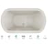 Jacuzzi Duetta 72" Drop-In Spa Combination Bathtub with Center Drain, Whisper+ Technology™, and Illumatherapy Oyster / Chrome Trim