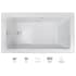 Jacuzzi Elara 66" Drop-In Soaking Bathtub with Right Drain and Heated Soak White