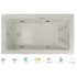 Jacuzzi Elara 66" Drop-In Spa Combination Bathtub with Left Drain, LCD Controls, and Illumatherapy Oyster / Chrome Trim