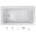 Jacuzzi Elara 72" Drop-In Soaking Bathtub with Right Drain and Heated Soak White