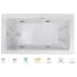 Jacuzzi Elara 72" Drop-In Spa Combination Bathtub with Left Drain, Chromatherapy, and LCD Controls Technology White / Chrome Trim