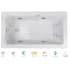 Jacuzzi Elara 72" Drop-In Spa Combination Bathtub with Left Drain, LCD Controls, and Illumatherapy White / Chrome Trim