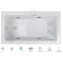 Jacuzzi Elara 72" Drop-In Spa Combination Bathtub with Right Drain, Whisper+ Technology™, and Chromatherapy White / White Trim