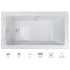 Jacuzzi Elara 66" Drop-In Soaking Bathtub with Left Drain, Heated Soak, and Chromatherapy Technology White
