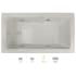 Jacuzzi Elara Low Profile 66" Acrylic Whirlpool Bathtub for Drop-In Installations with Right Drain and Basic Controls Oyster / Chrome Trim