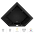 Jacuzzi 66" x 66" Fuzion Drop In Corner Luxury Whirlpool Bathtub with 15 Jets, Luxury Controls, Chromatherapy, Heater - Integrated Drain Assembly Included Black