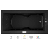 Jacuzzi 72" x 36" Fuzion Drop In Luxury Whirlpool Bathtub with 14 Jets, Luxury Controls, Chromatherapy, Heater, Right Drain and Left Pump - Integrated Drain Assembly Included Black