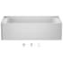 Jacuzzi Signature 60" Three Wall Alcove Acrylic Whirlpool Tub with Left Drain and Overflow White