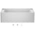 Jacuzzi Signature 60" Three Wall Alcove Acrylic Whirlpool Tub with Left Drain and Overflow White