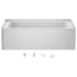 Jacuzzi Signature 60" Three Wall Alcove Acrylic Soaking Tub with Left Drain and Overflow White
