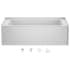 Jacuzzi Signature 60" Three Wall Alcove Acrylic Soaking Tub with Right Drain and Overflow White