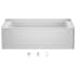 Jacuzzi Signature 60" Three Wall Alcove Acrylic Whirlpool Tub with Right Drain and Overflow White
