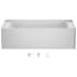 Jacuzzi Signature 60" Three Wall Alcove Acrylic Whirlpool Tub with Right Drain and Overflow White