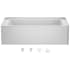 Jacuzzi Signature 60" Three Wall Alcove Acrylic Soaking Tub with Right Drain and Overflow White