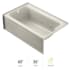 Jacuzzi Signature 60" Three Wall Alcove Acrylic Whirlpool Tub with Left Drain and Overflow Oyster