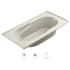 Jacuzzi Signature 72" Drop In Whirlpool Bathtub with 6 Jets, Air Controls, Tiling Flange, RapidHeat Water Heater, and Right Drain and Left Pump Oyster